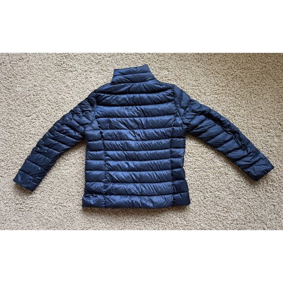 UNIQLO Down Packable Full Zip Puffer Jacket Kids Youth Size XL Blue Lightweight - Picture 10 of 11